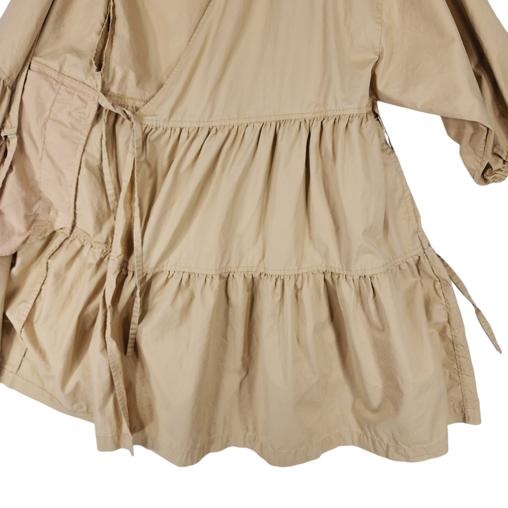 COS Beige Tiered Wrap-Style Midi Dress - Picture 10 of 16